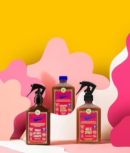 beleza lola rapunzel kit shampoo 250ml tonico crescimento 250ml leave-in 250ml