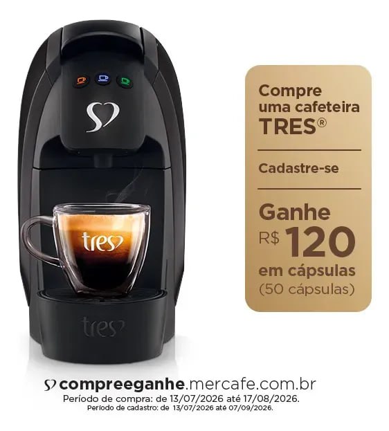 cafeteira 3 corações espresso luna preta 127v