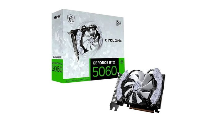 placa de vídeo msi rtx 5060 cyclone oc 8gb gddr7 128-bit